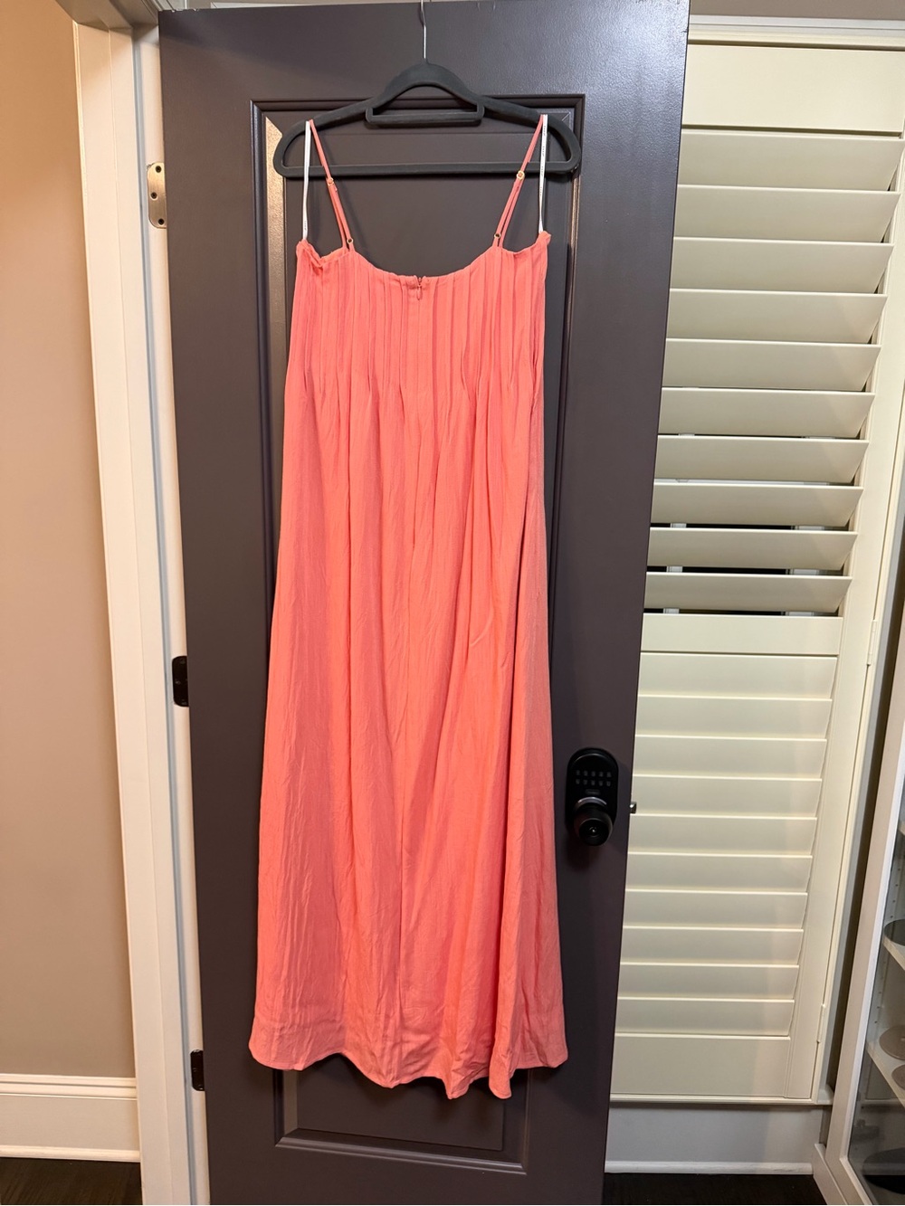 Women’s Coral Spaghetti-Strap Maxi Dress